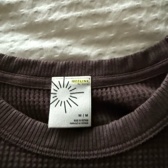 Aerie Oversized Waffle Shirt - Picture 2 of 3